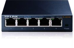 TP-LINK TL-SG105 5 Port Steel Gigabit Desktop Switch.